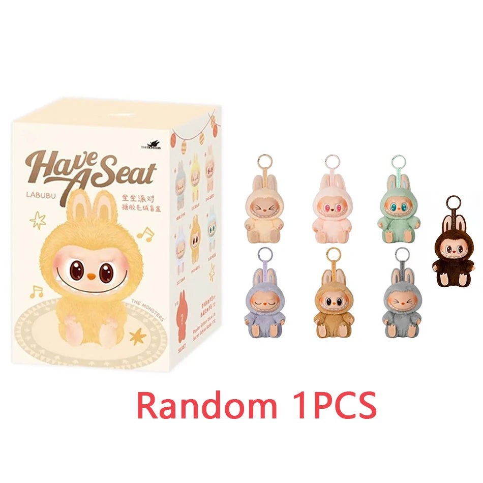 Anime Figure Kawaii Labubu Have A Seat SeriesBlind Box Cute Mysterious Box Toys Pvc Doll And Hobbies Ornament Kid Christmas Gift