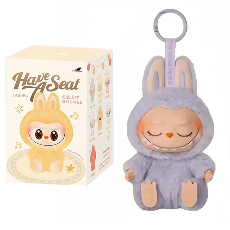 Anime Figure Kawaii Labubu Have A Seat SeriesBlind Box Cute Mysterious Box Toys Pvc Doll And Hobbies Ornament Kid Christmas Gift