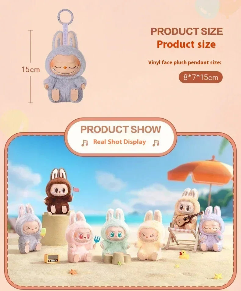 Cute Labubu The Monsters Box Toy Sweetheart Vinyl Doll Kawaii Backpack Pendant Decoration Plush Doll Clothes Keychain Gifts