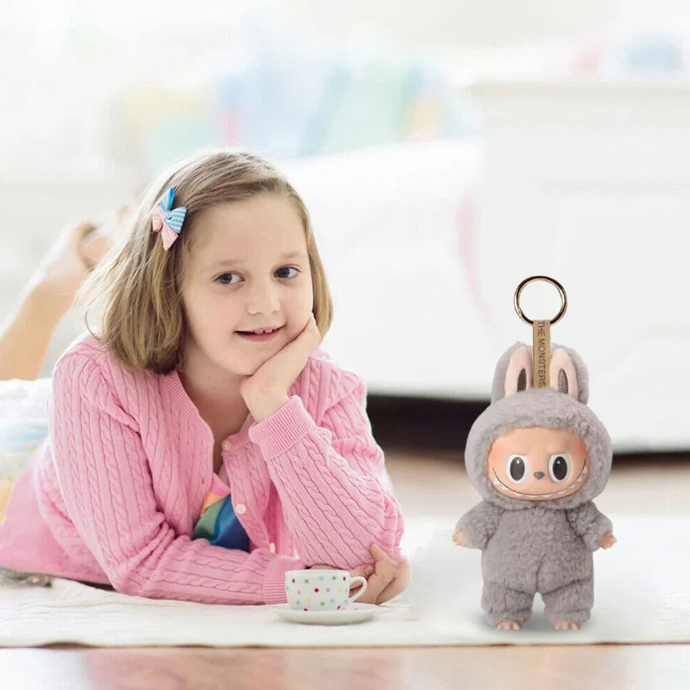 Cute Labubu The Monsters Box Toy Sweetheart Vinyl Doll Kawaii Backpack Pendant Decoration Plush Doll Clothes Keychain Gifts