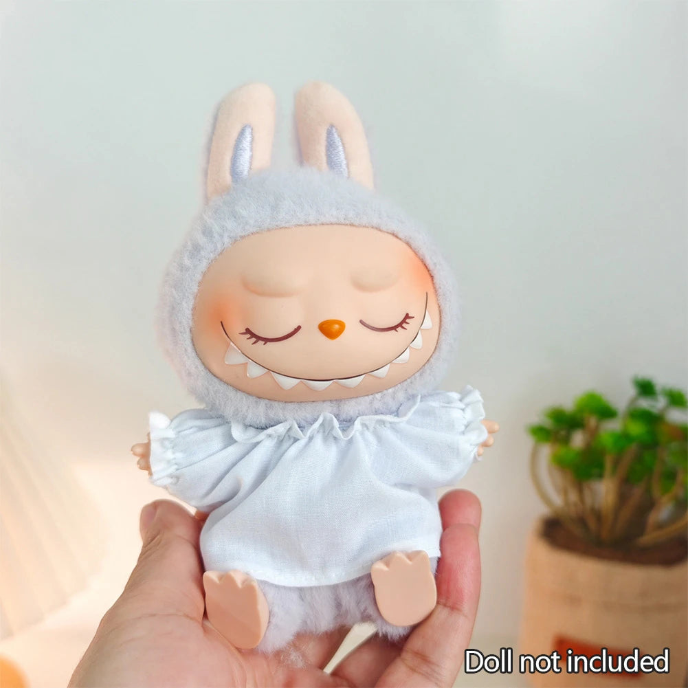 Mini Plush Doll'S Clothes Outfit Accessories For Korea Kpop Exo Labubu V1 V2 Idol Dolls Goose Dinosaur Macaron Clothing Gift
