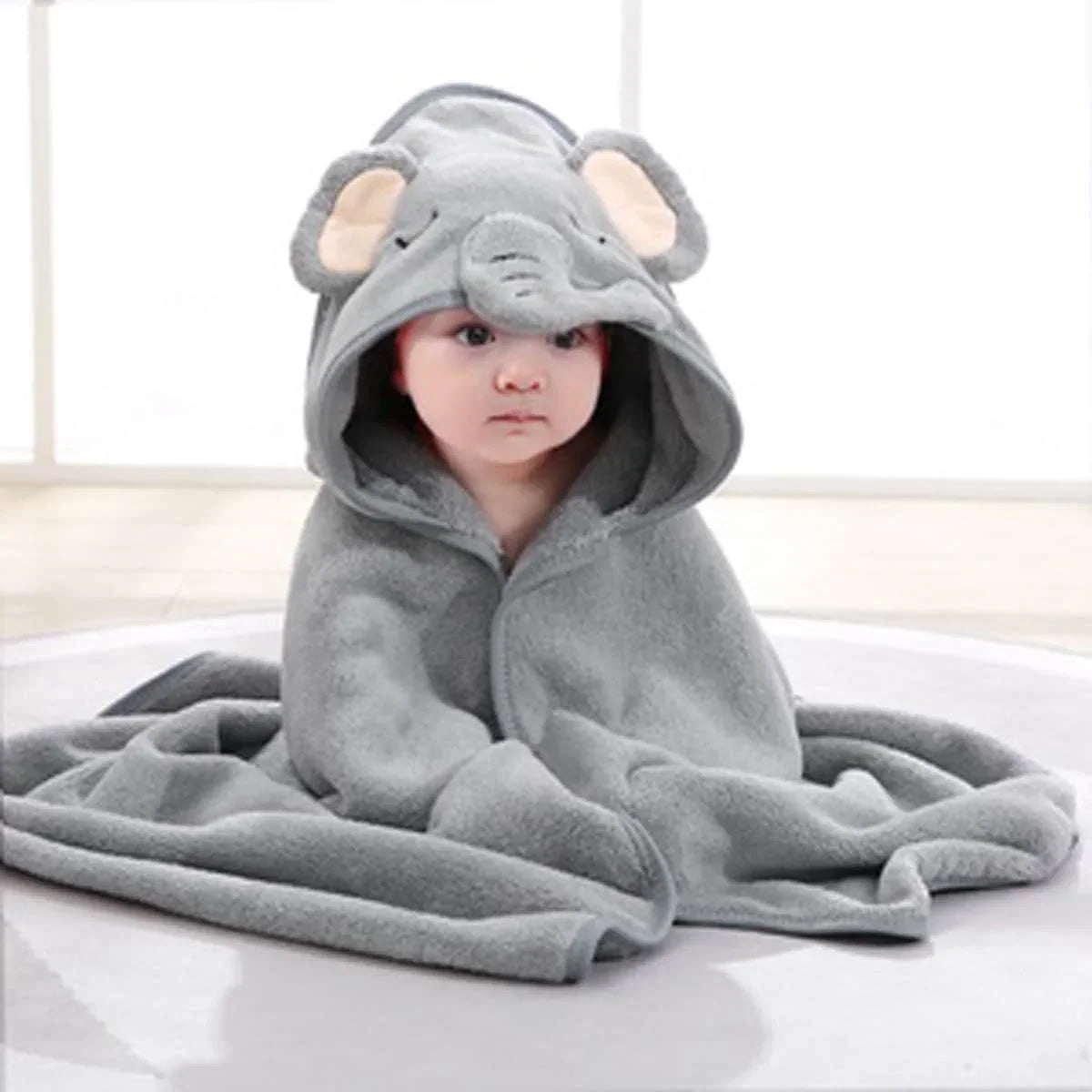 Cartoon Baby Bath Towel Elephant Style Swaddle  Baby Newborn Blanket