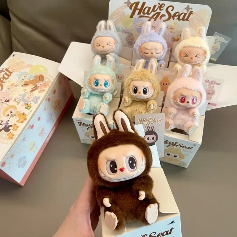 Cute Labubu The Monsters Box Toy Sweetheart Vinyl Doll Kawaii Backpack Pendant Decoration Plush Doll Clothes Keychain Gifts